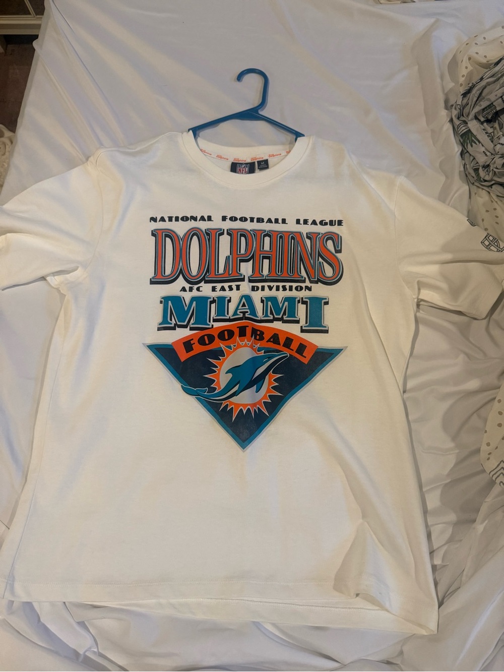 Miami Dolphins White Graphic Tee